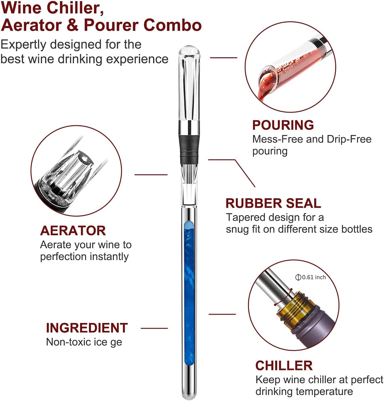 WineChill Pro™ Instantly Perfect Wine - Chilled, Smooth & Fresh for Hours